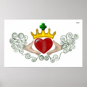 Das Claddagh (Vollfarbe) Poster (Vorne)