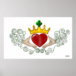 Das Claddagh (Vollfarbe) Poster