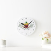 Das Claddagh (Vollfarbe) Runde Wanduhr (Zuhause)