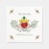 Das Claddagh (Vollfarbe) Serviette (Vorderseite)