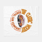 Das Classic Woody Mietwagen Co-Logo Ver 3.0 Fleecedecke (Vorderseite (Horizontal))