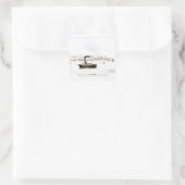 Das Clermont, das erste Dampfpaket Quadratischer Aufkleber (Tasche)