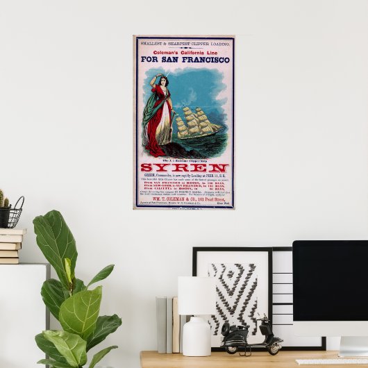 Das Clipper Ship - Syren Poster (Heimbüro)