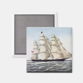 Das Clipschiff "Flying Cloud" Magnet (Vorderseite/Rückseite)