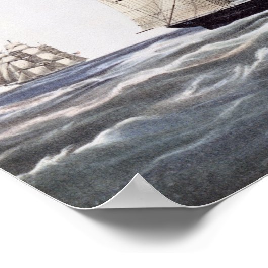 Das Clipschiff "Flying Cloud" Poster (Ecke)