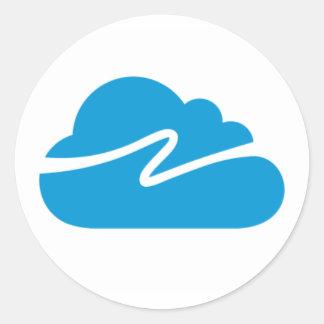 Das Cloud-Network-Logo Runder Aufkleber