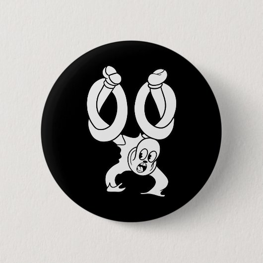 Das Clown Ghost-gedrehte Blackwork Button (Vorderseite)