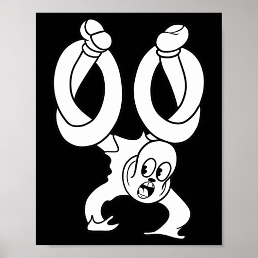 Das Clown Ghost-gedrehte Blackwork Poster (Vorne)