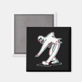 Das Clown Ghost Glitch Tanzen Magnet (Vorderseite/Rückseite)