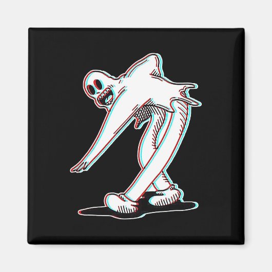 Das Clown Ghost Glitch Tanzen Magnet (Vorne)