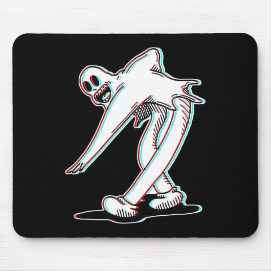 Das Clown Ghost Glitch Tanzen Mousepad (Vorne)