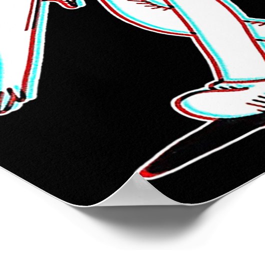 Das Clown Ghost Glitch Tanzen Poster (Ecke)