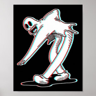 Das Clown Ghost Glitch Tanzen Poster