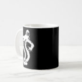 Das Clown Ghost Shaky Spooky Blackwork Kaffeetasse (Vorderseite Links)