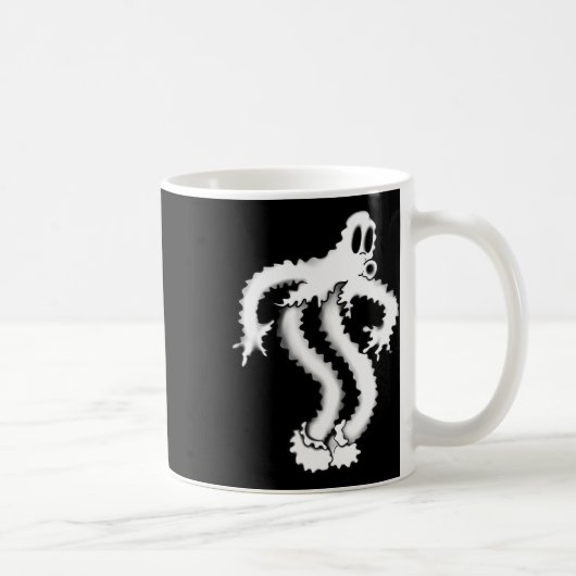 Das Clown Ghost Shaky Spooky Blackwork Kaffeetasse (Rechts)