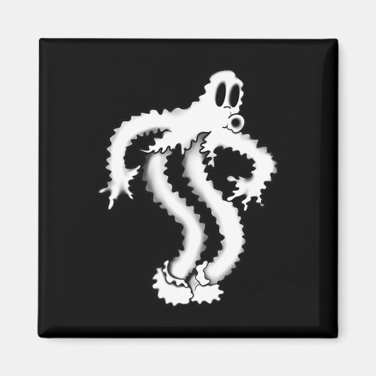 Das Clown Ghost Shaky Spooky Blackwork Magnet (Vorne)