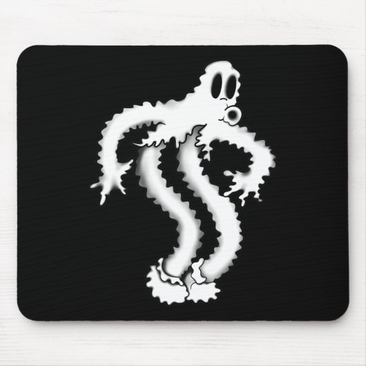 Das Clown Ghost Shaky Spooky Blackwork Mousepad (Vorne)