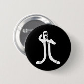 Das Clown Ghost Splits Blackwork Button (Vorne & Hinten)