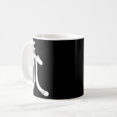 Das Clown Ghost Splits Blackwork Kaffeetasse (Vorderseite Links)