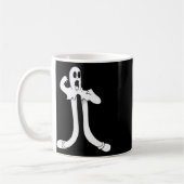 Das Clown Ghost Splits Blackwork Kaffeetasse (Links)