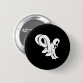 Das Clown Ghost Twisty Blackwork Button (Vorne & Hinten)