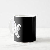 Das Clown Ghost Twisty Blackwork Kaffeetasse (Vorderseite Links)