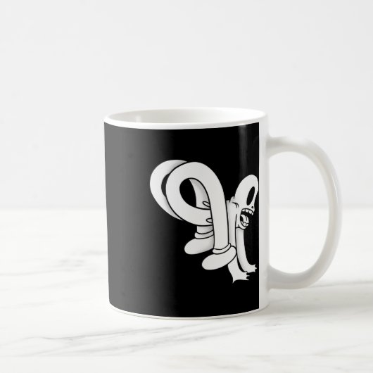 Das Clown Ghost Twisty Blackwork Kaffeetasse (Rechts)
