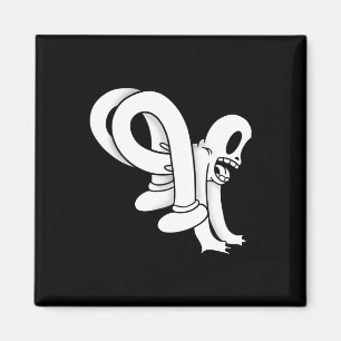 Das Clown Ghost Twisty Blackwork Magnet