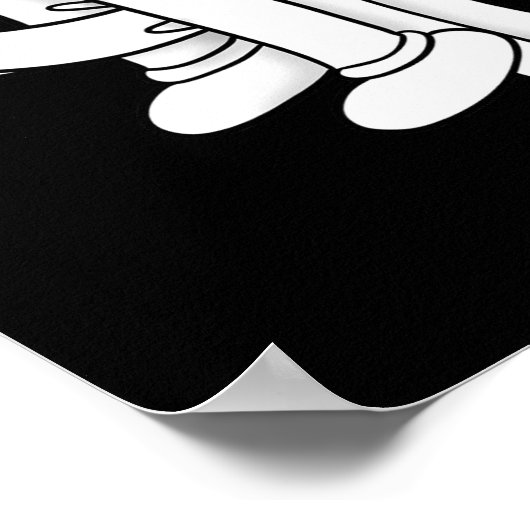 Das Clown Ghost Twisty Blackwork Poster (Ecke)