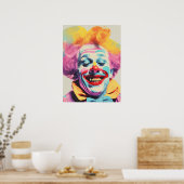 Das Clown lächelt Poster (Küche)