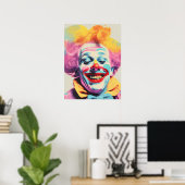 Das Clown lächelt Poster (Heimbüro)