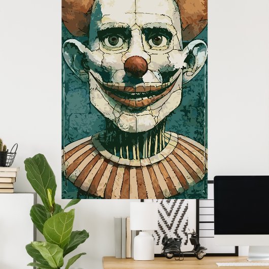 Das Clownpuppenportrait Poster (Heimbüro)