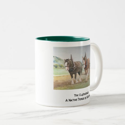 Das Clydesdale Zweifarbige Tasse (VorderseiteRechts)
