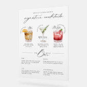 Das Cocktailmenü der Unterschrift "Uurs & Hure Wat Acrylschild (Winkel)