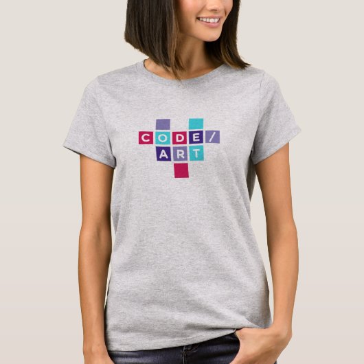Das Code-/Kunst-Herz T-Shirt (Vorderseite)