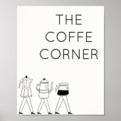 Das Coffee Corner Poster | Minimalistische Kaffeez (Vorne)