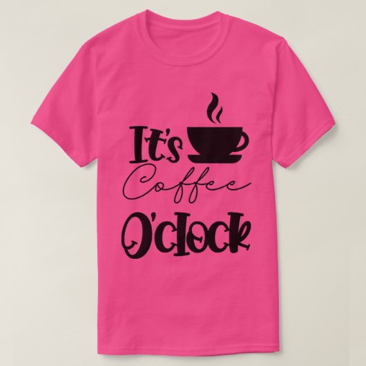 Das Coffee-oclock-Coffein Lover T-Shirt (Design vorne)