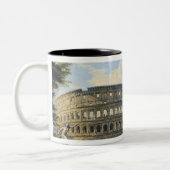 Das Colosseum und der Bogen von Constantine Zweifarbige Tasse (Links)