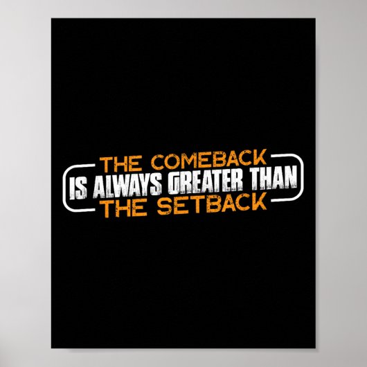 Das Comeback ist immer größer als der Rückschlag - Poster (Vorne)