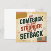 Das Comeback ist immer stärker als der Rückschlag Einladung (Vorne/Hinten)