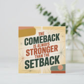 Das Comeback ist immer stärker als der Rückschlag Einladung (Stehend Vorderseite)