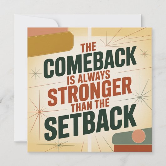 Das Comeback ist immer stärker als der Rückschlag Einladung (Vorderseite)