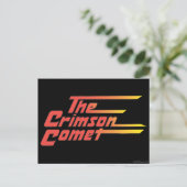 Das Comet-Logo von Crimson Postkarte (Stehend Vorderseite)