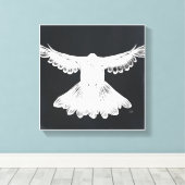 Das Comic "Holy Spirit Dove Design" Nr. 2 Schwarz Leinwanddruck (Insitu (Holzboden))