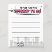 Das Comic ist ein Kinderbuch Superhero Babydusche  (Vorderseite)