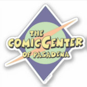 Das Comic-Zentrum von Pasadena Aufkleber (Vorderseite)