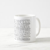 Das Comms Manifest - US-Englischversion Kaffeetasse (VorderseiteRechts)