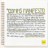 Das Comms Manifesto-Notizblock Notizblock