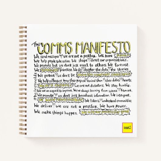 Das Comms Manifesto-Notizblock Notizblock (Vorderseite)