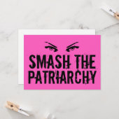 Das Coole Zitat des Patriarchats aus Pink Feminist Karte (Vorderseite/Rückseite Beispiel)